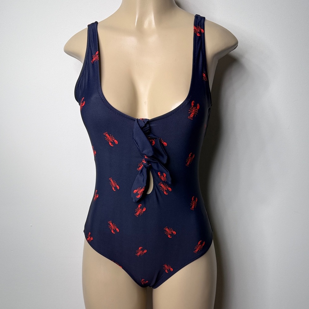 Old Navy Navy Blue One Piece with Red Lobster Print